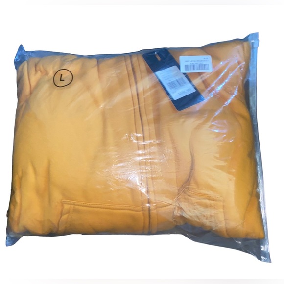 2 Piece Tracksuit Sherpa Fleece Lined Zip Up Hoodie & Joggers Mustard Yellow NEW - Picture 13 of 13